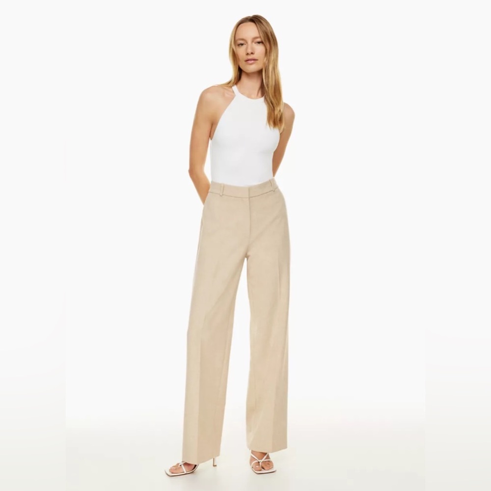 New/Never Worn Aritiza Babaton Agency Pant in Heather Oat Beige (Size 2, Short)
